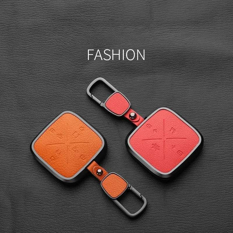 

Чехол для ключей с Bluetooth-картой, из натуральной козьей кожи, для Zeekr 001, 007, 7X, X, 009, автомобильные аксессуары, чехол для ключей, модификация