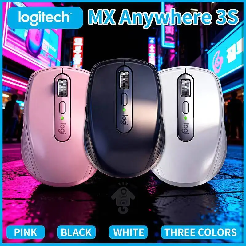 

Travel MX Anywhere 3S Mouse - Darkfield 8K DPI, Hyper-Scroll, Compact Build, Suitable for Pet Hotel Room & Service Desk