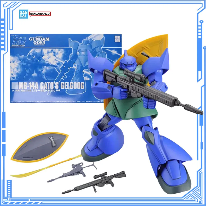 

Bandai Genuine Gundam 0083 Model Kit HG 1/144 MS-14A Gato Gelgoog Anime Girl Action Figure Collection Model for Boys Toys Gifts