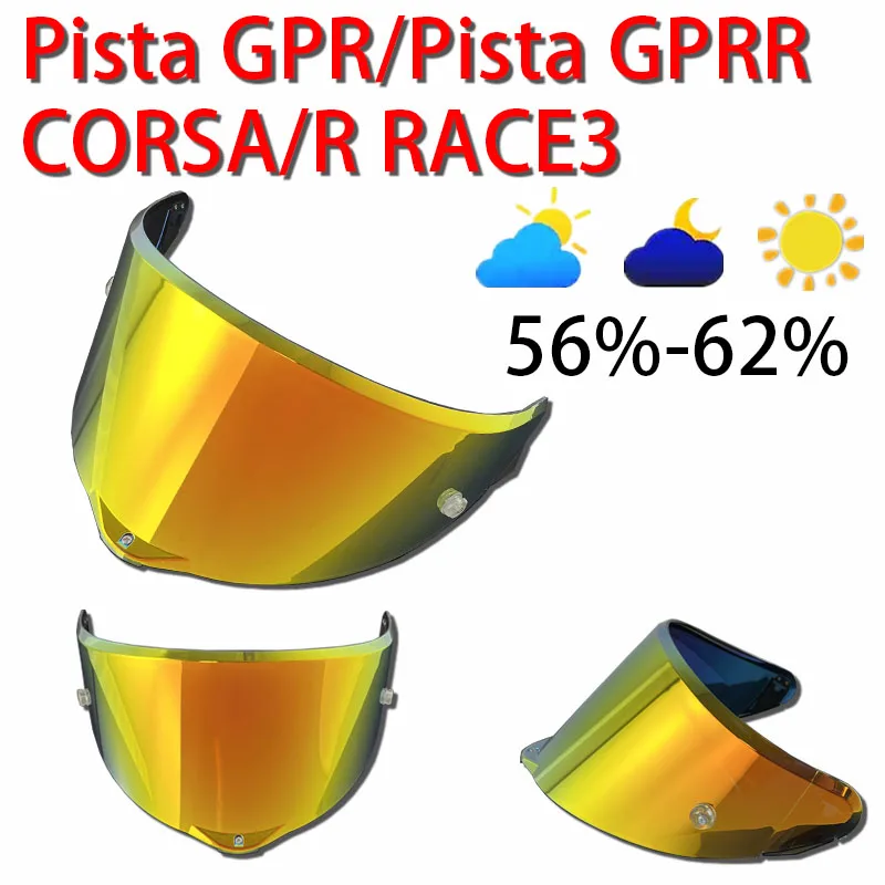 

PISTA Helmet Lens Replacement for AGV Pista GPR GPRR CORSA R RACE3 Motorcycle Face Shield UV Protection Visière Brille de Soleil