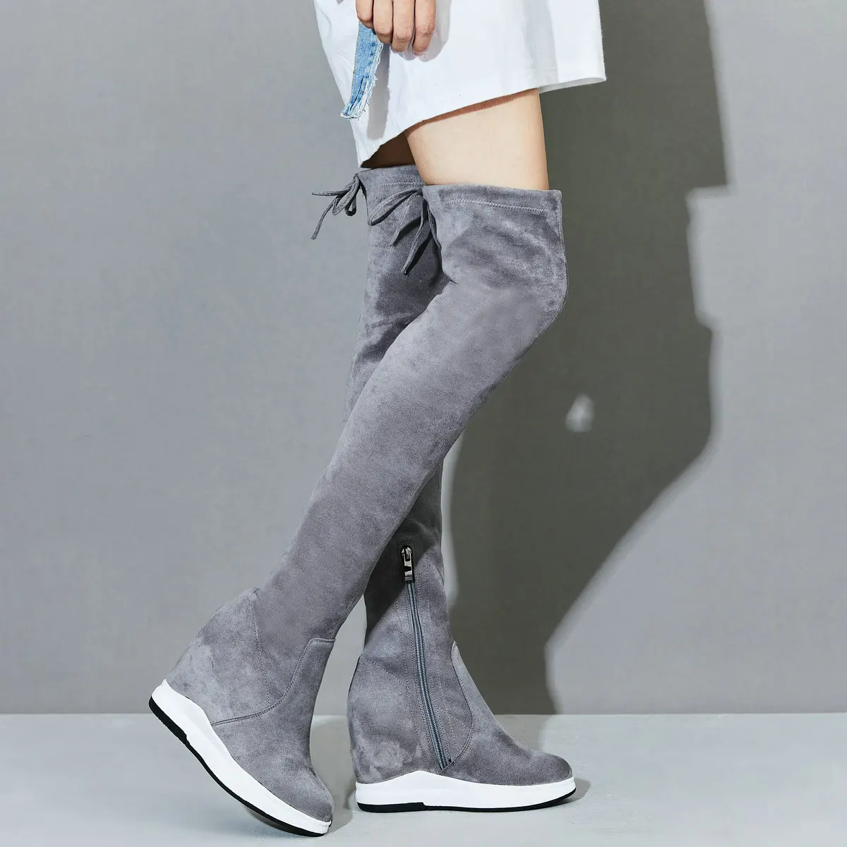 Plateau-Pumps, US-Größe 11, Schuhe für Damen, Übergröße 45, Keilabsatz, Overknee-Stiefel, Größe 46, klobige Turnschuhe, große Größe 44, Schuhe – Detail 6