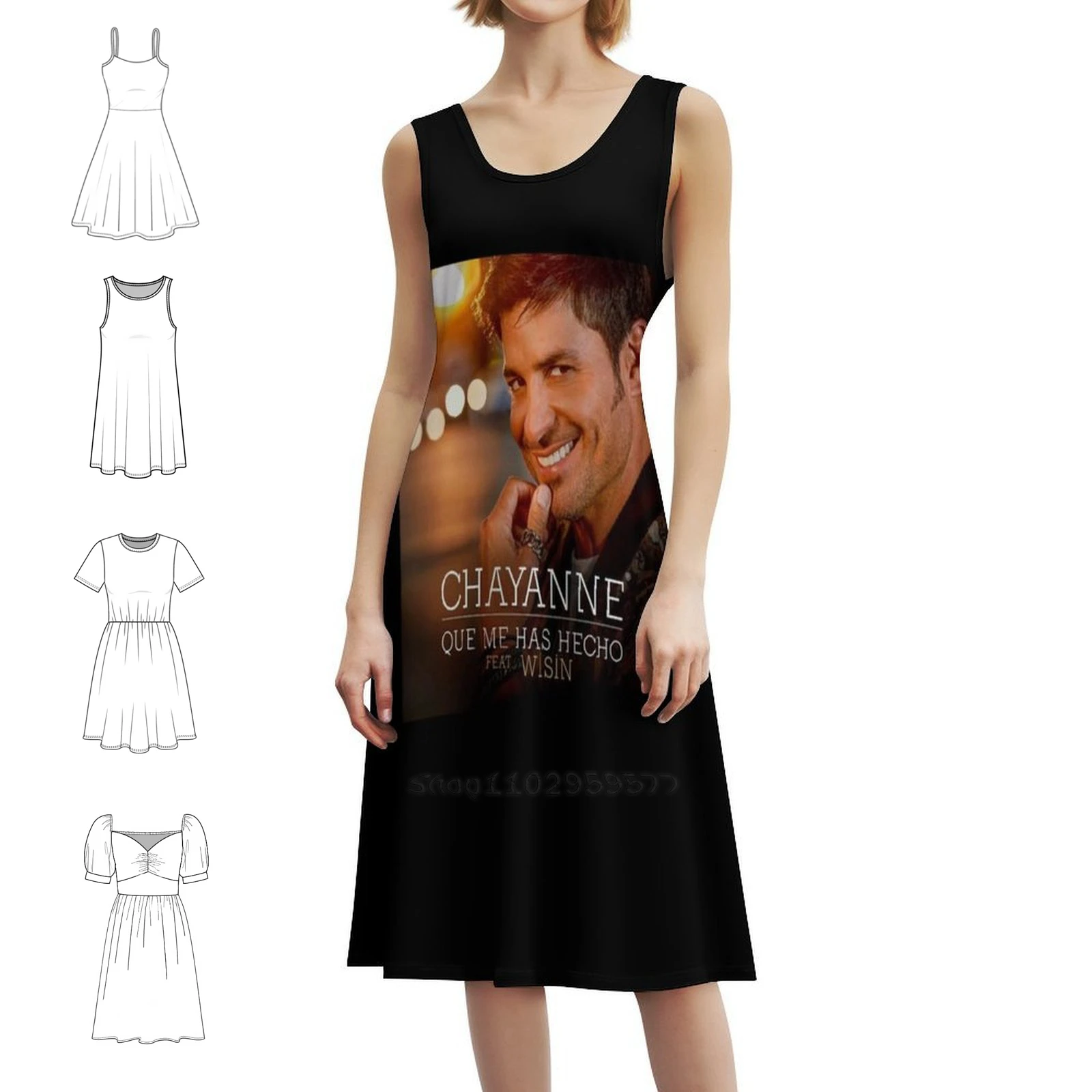 Bopakal Chayanne Qmhh Tour 2022 Bohemian Sleeveless Dress Multi-Print Beach Vacation Party Dress Chayanne Qsmp Cute Mexico