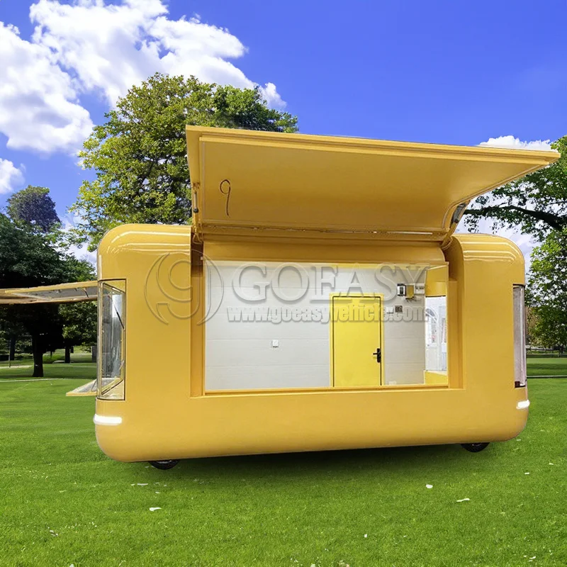 Mobile Food Kiosk Hot Dog Stand Concession Trailer Ice Cream Trucks Taco Cart Sweet Corn Shop Small Fast Food Trailer view 4