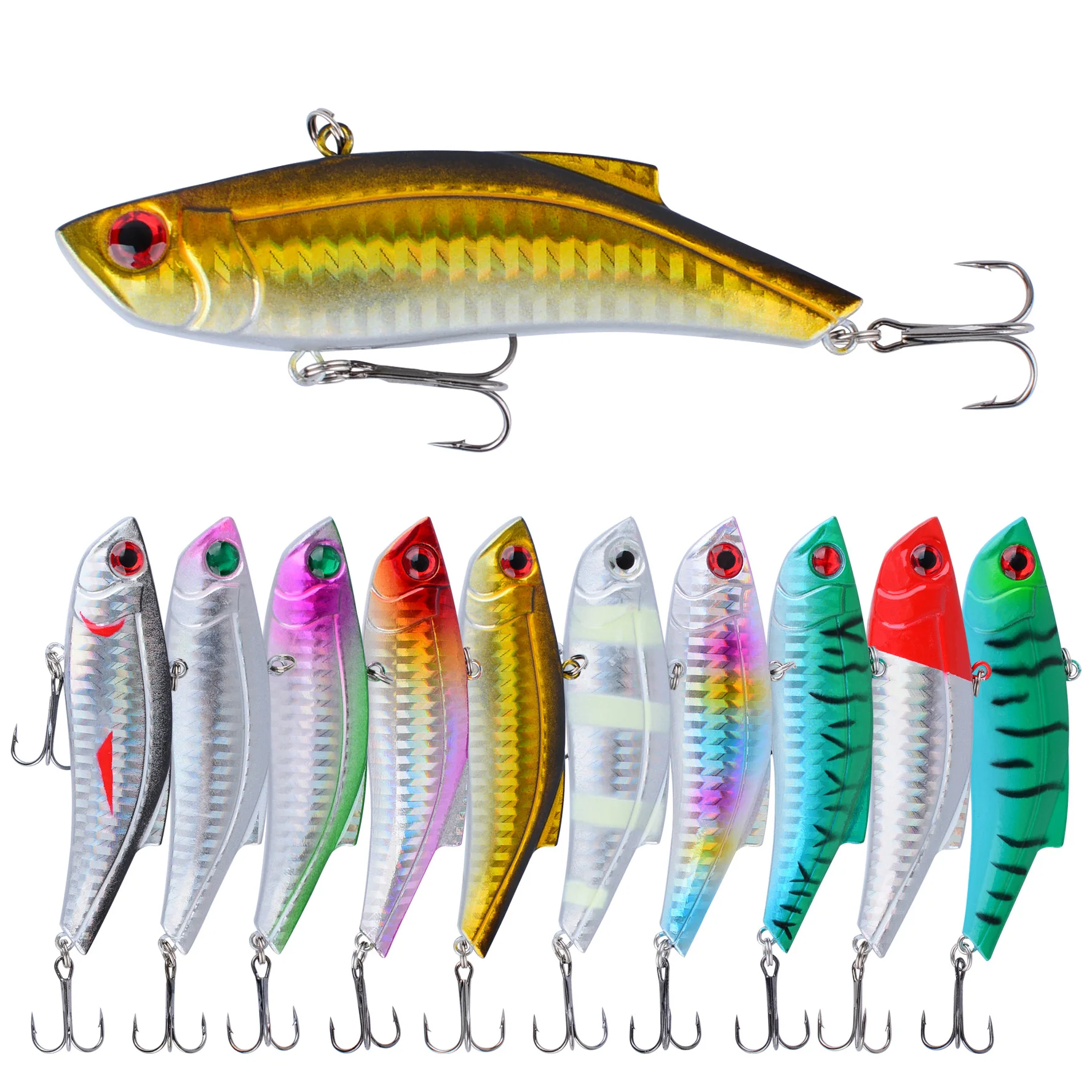 Isca Artificial Rígida de Arremesso Longo com Rattlin 9cm 28g para Pesca de Inverno, Isca Vibratória Afundante Tipo Lápis para Pesca de Carpa