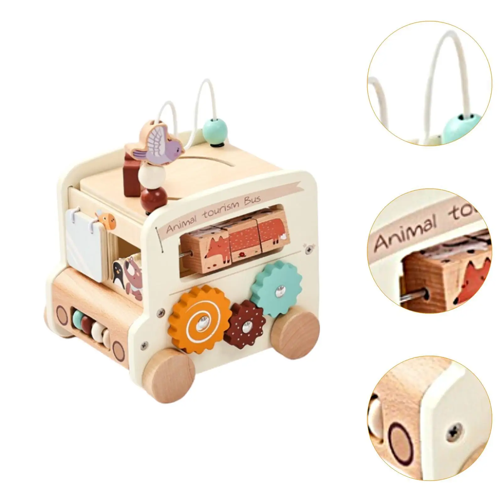 5-in-1-Busspielzeug, musikalisches Hämmerspielzeug, Babyspielzeug, Vorschul-Schlaginstrument, Spielzeug aus Holz, Xylophon für Kinder, Babys, Jungen und Mädchen