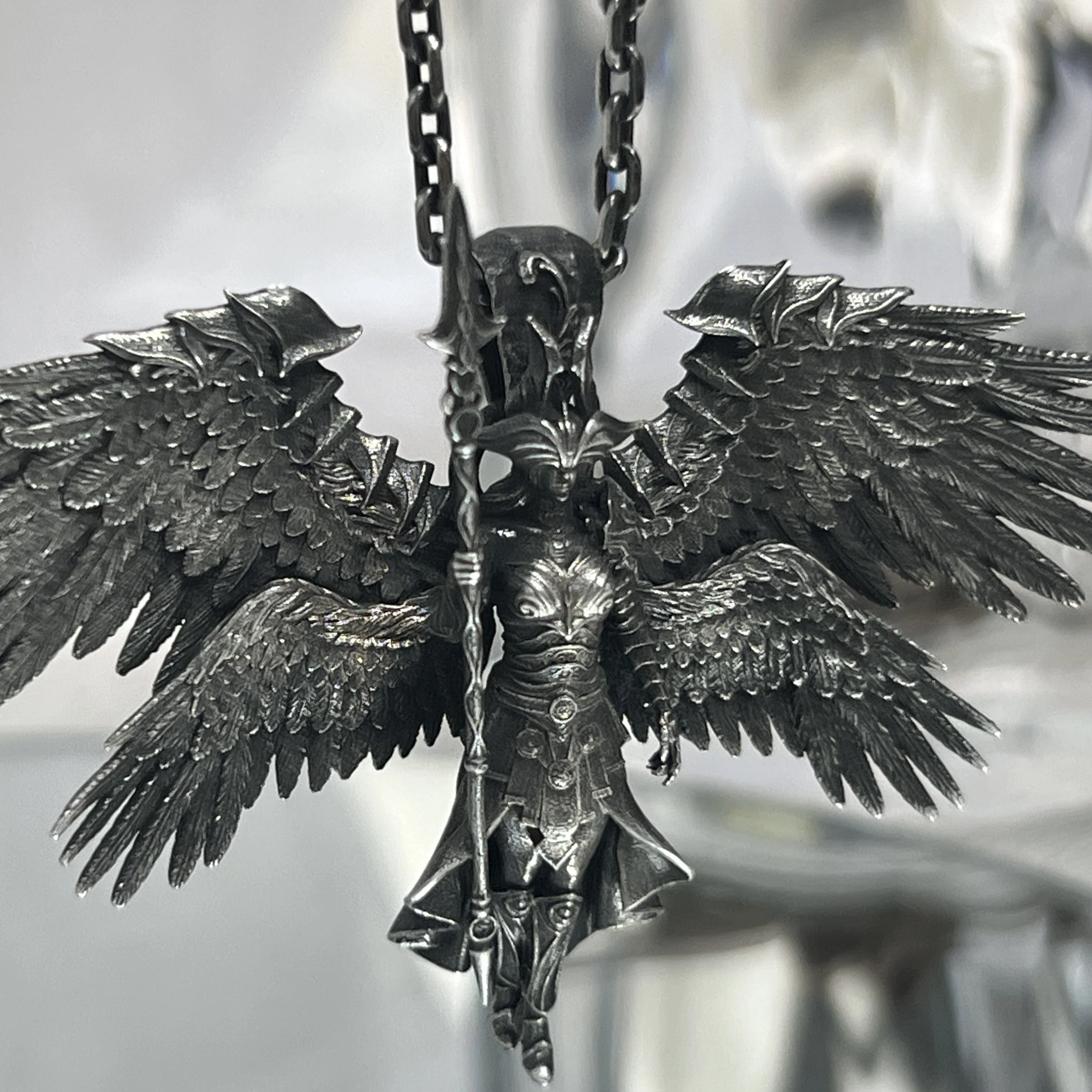 925 Sterling Silver Pendant Do Old Version Archangel Pendant Guardian Personality Original Design