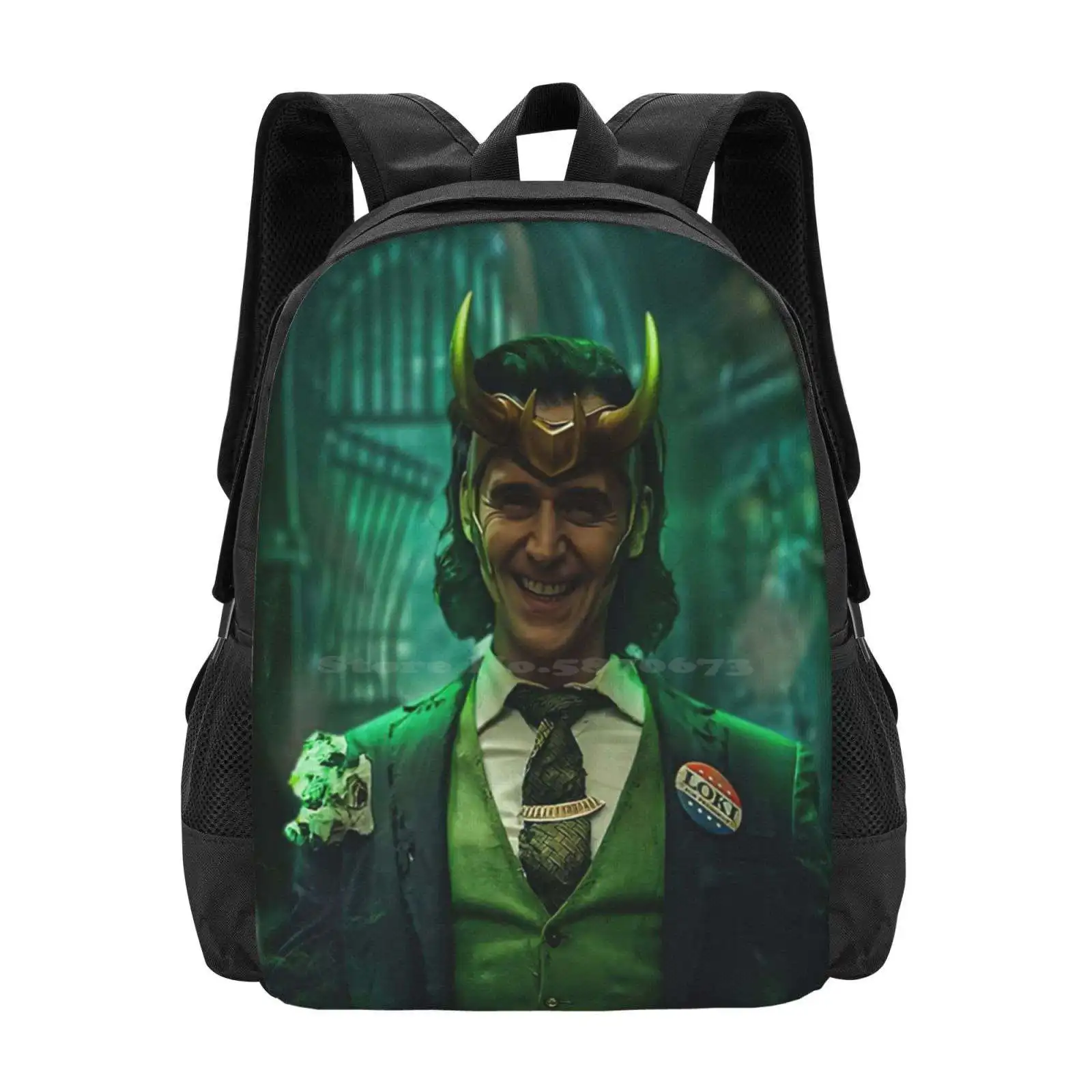 President Pattern Design Bag Student'S Backpack President Variant God Asgard Tom Hiddleston