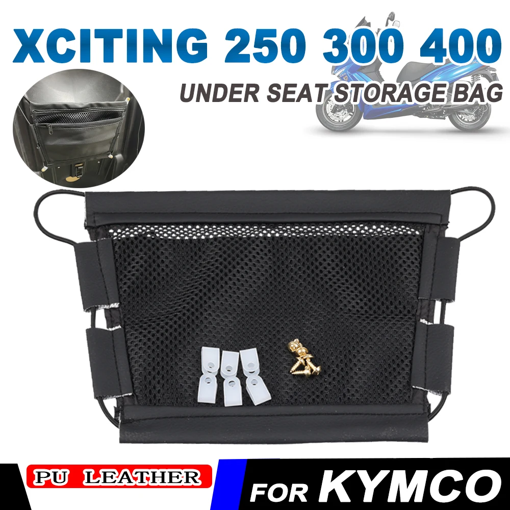 

For Kymco Xciting 250 300 400 CT250 CT300 S400 CT 250 Motorcycle Accessories Under Seat Storage Bag Leather Tool Bag Pouch Bag