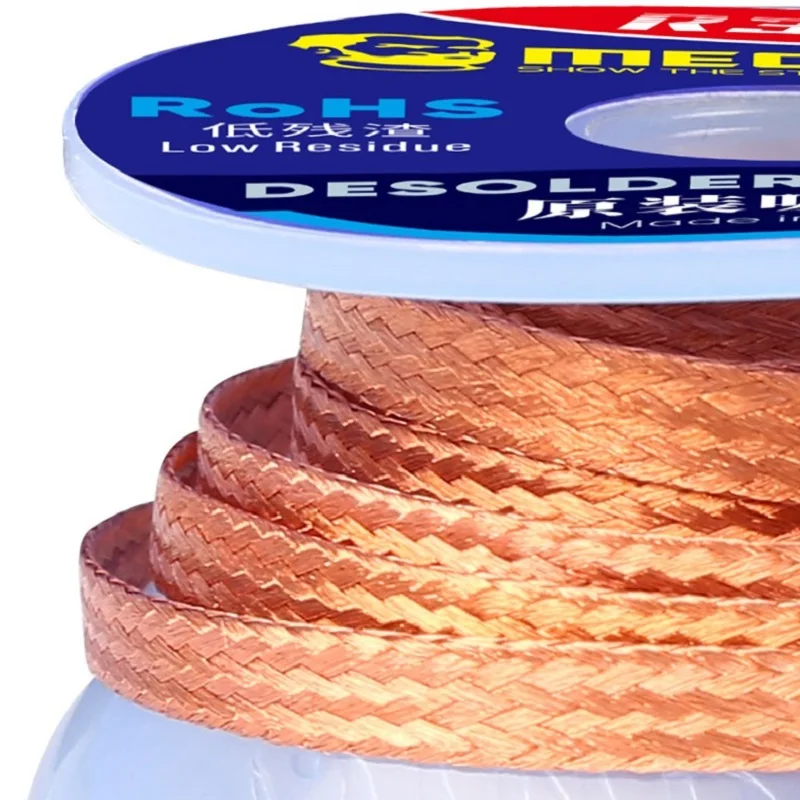MECHANIC R300 1.0/1.5/2.0/2.5/3.0/3.5/4.0mm Width 1.5mLength Desoldering Braid Welding Remover Copper Solder Wick Wire Cord