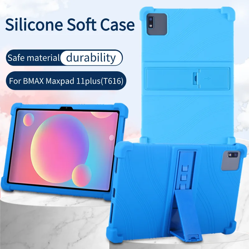 Cornors Silicon Cover with Kickstand For BMAX MaxPad I11 Plus (T616) 2022 Case 10.4