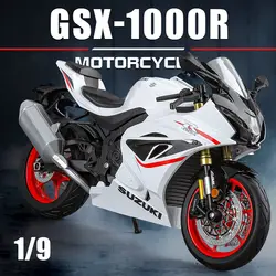 1:9 Suzuki GSX-1000R Alloy Racing Motorcycle Model Simulation Diecast Metal Street Sports Motorcycle Model Sound Light Kids Gift