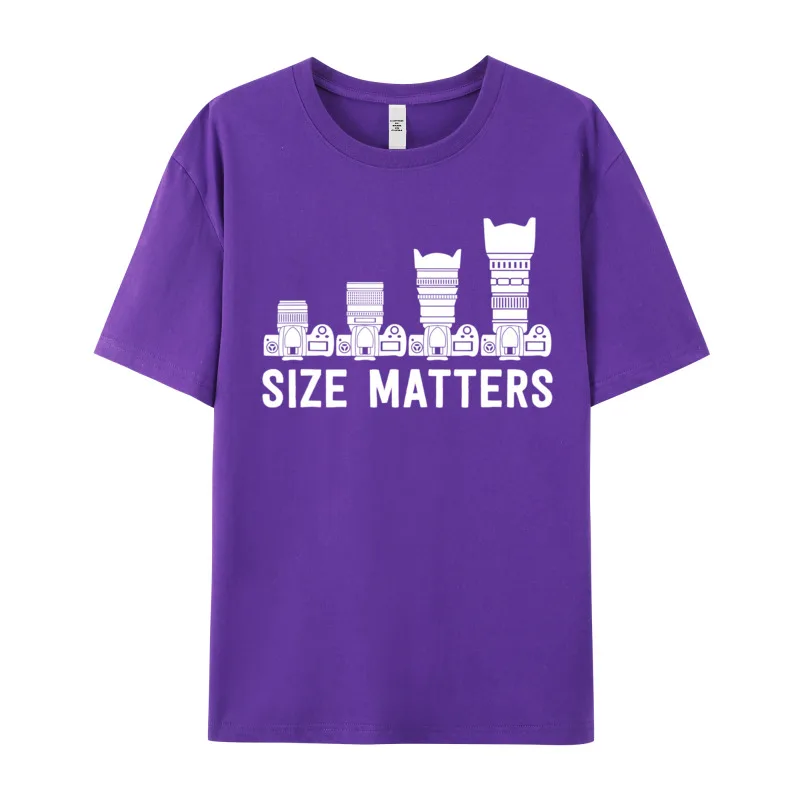 Funny Photography Lens Size Matters Slogan Christmas 100% Cotton O Neck Men Tops & Tees T Shirt Retro Short Sleeve T Shirts
