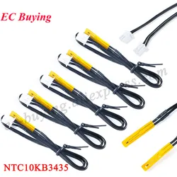 5Pcs/1pc NTC10KB3435 Thin Film Thermistor NTC 10K ohm Temperature Sensor Probe 3435 NTC10K Thermal Cable For 3D Print
