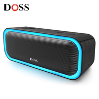 DOSS Bluetooth 5.0 Speaker Powerful 20W Stereo Sound Extra Bass Sound Box IPX6 Waterproof TWS Pairing Wireless Portable Speakers