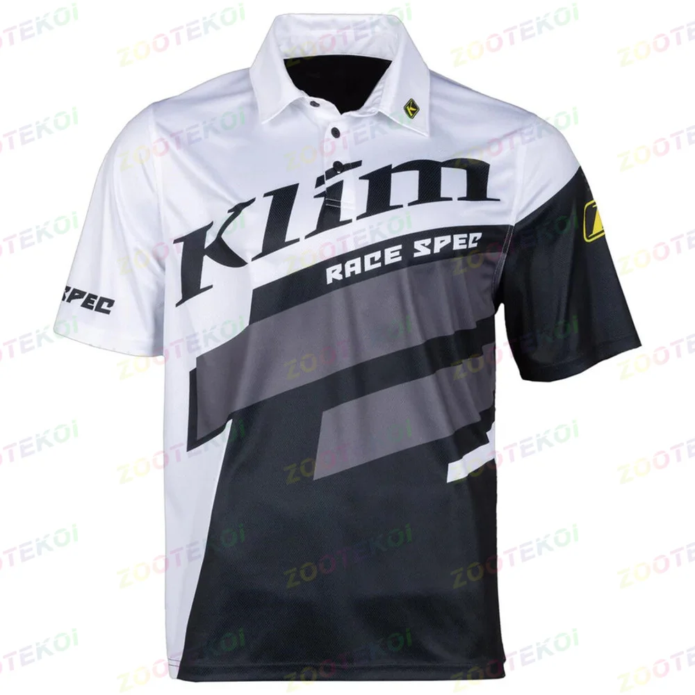 New 2023 Men's KLIM RACE SPEC F1 Racing Motorcycle Short Sleeve Polo Shirt Fast Dry And Breathable Cycing Jersey T -shirt