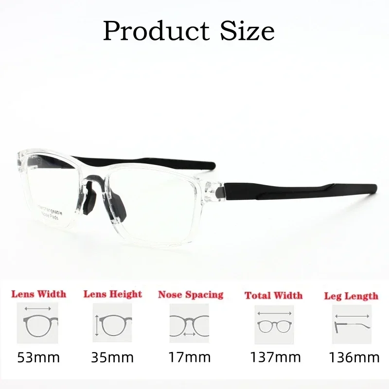 

Custom Optical Prescription Myopia Hyperopia Glasses Cycling Sports Eyeglasses Frame Men's Ultralight Square Small Frames 8153