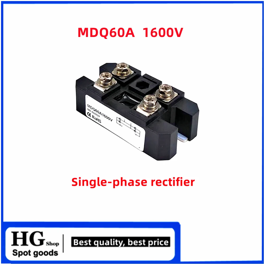 Módulo monofásico do retificador da ponte, MDQ60-16, MDQ40A, 60A, 600V, 800V, 1000V, 1200V, 1400V, 1600V, 1800V, 2000V, 2500V, m340