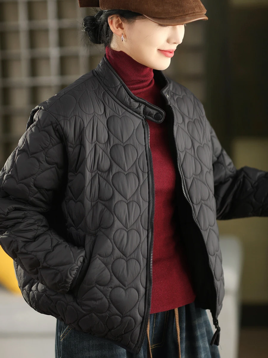 

Двусторонняя утепленная хлопковая куртка с флисовой подкладкой и воротником-стойкой, простая зимняя верхняя одежда для женщин, для повседневной носки, на молнии