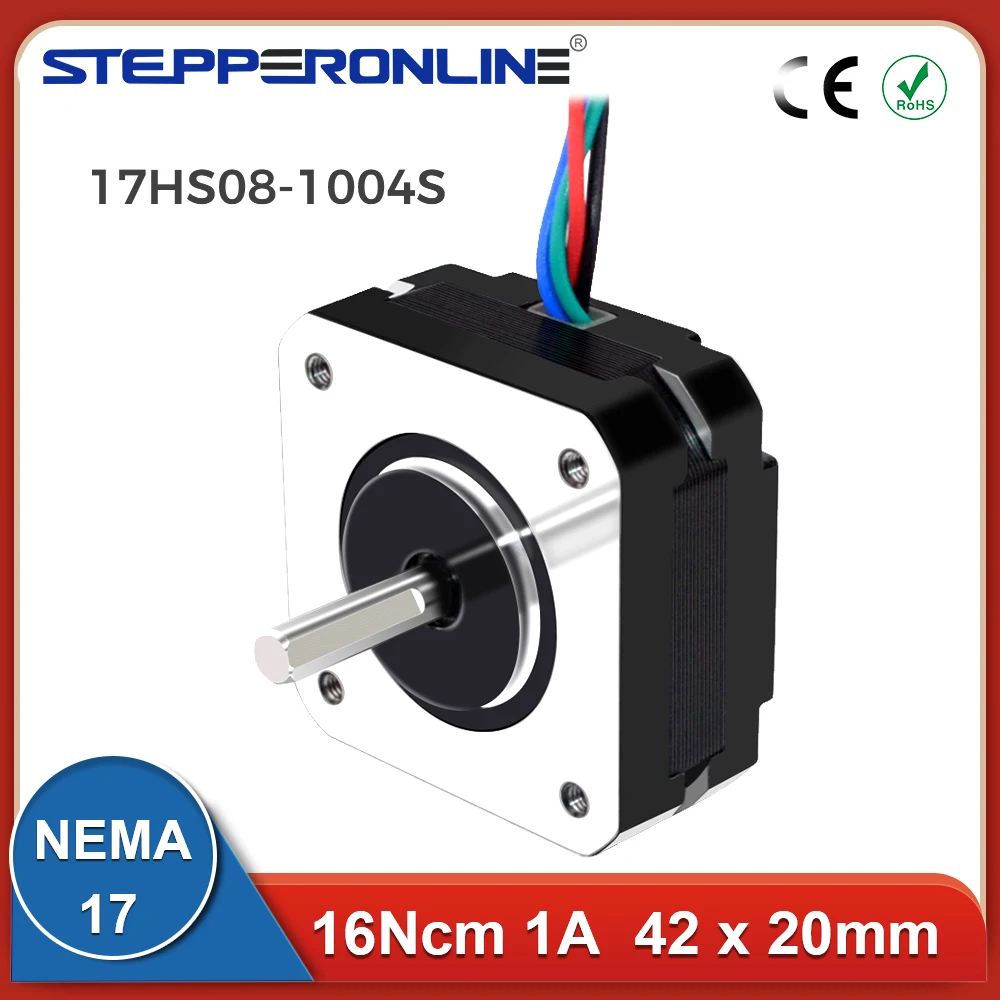 Short Body Nema 17 Stepper Motor Short 16Ncm 1A Nema17 Step Motor 4-Lead 17HS08-1004S Motor for CNC Extruder 3D Printer Motor