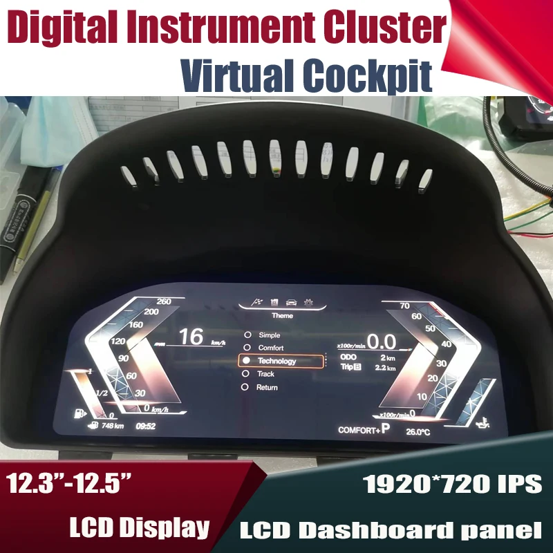 

Digital Instrument Cluster Virtual Cockpit For BMW 5 6 7 Series X3 X4 X5 X6 F01 F02 F03 F04 F07 F10 F11 F18 F06 F25 F26 F15 F16