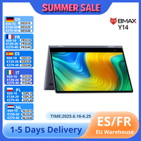 BMAX Y14 360° Laptop 14 inch Notebook Windows 11 16GB RAM LPDDR5 512GB SSD 1920*1080 IPS Intel N100 laptops Computer