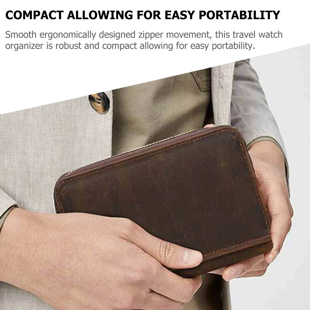 

Box Organizer Portable Travel Storage Case For Men Women Durable Watch Holder Zipper Closure Watch Box For Outdoor