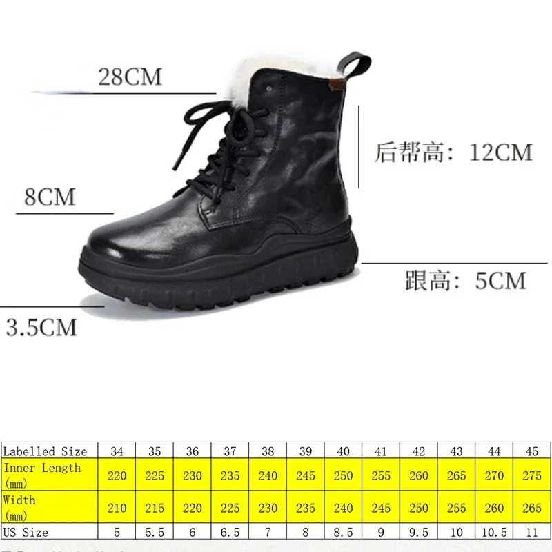 Koznoy 5cm Woman Autumn Genuine Leather Moccasins Platform Wedge Ankle Boots Spring Booties Ethnic Cowgirl Winter Plush Shoes