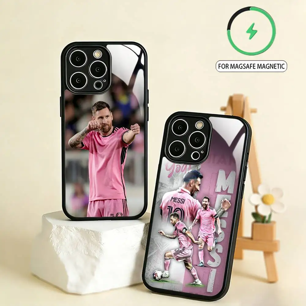 

Legendary Football L-Lionel Messi Phone Case For iPhone17,16,15,14,13,12,11 Plus,Pro Max Magnetic For Magsafe Wireless Charging
