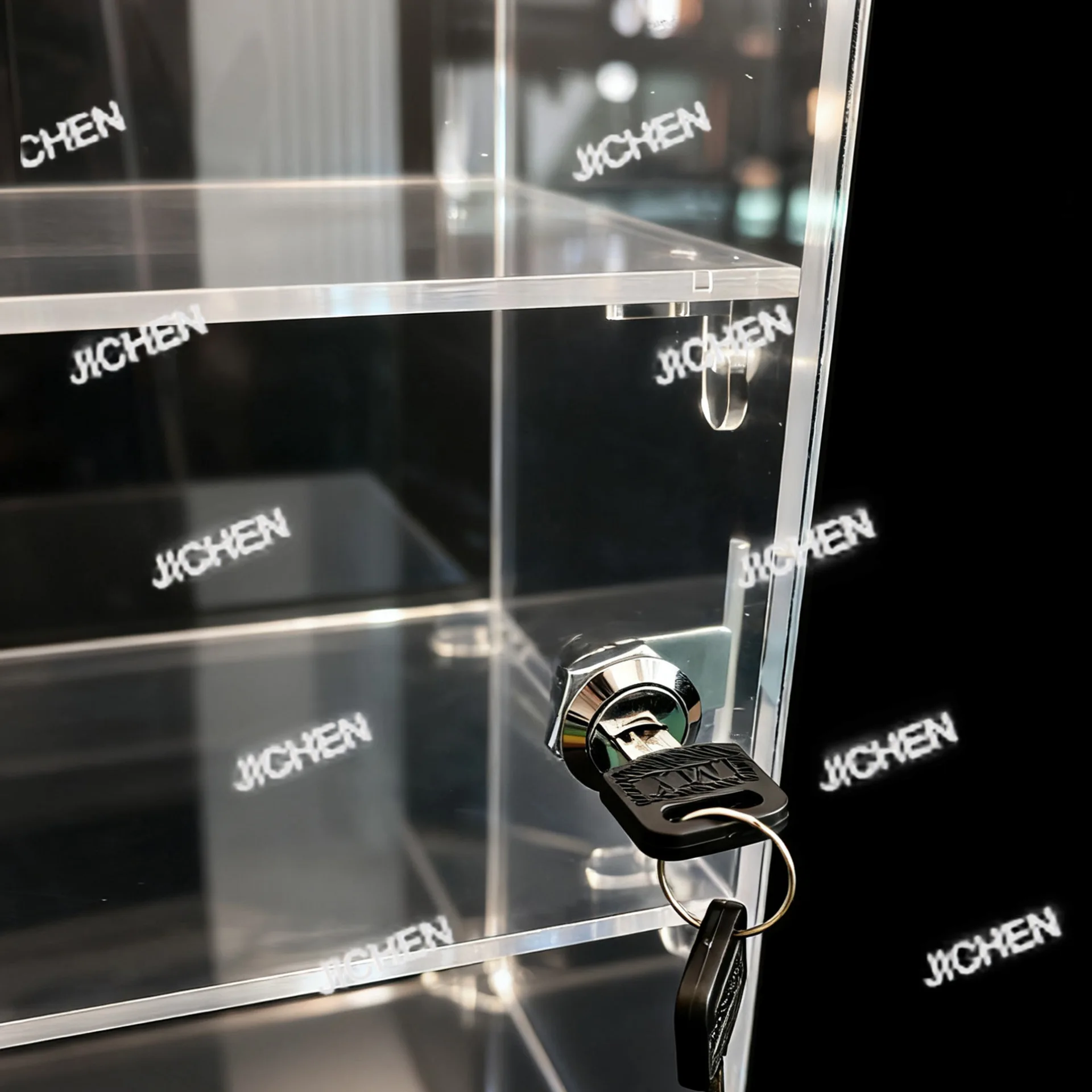 

Прозрачная акриловая витрина с замком, модель шкафа для хранения, съемная витрина