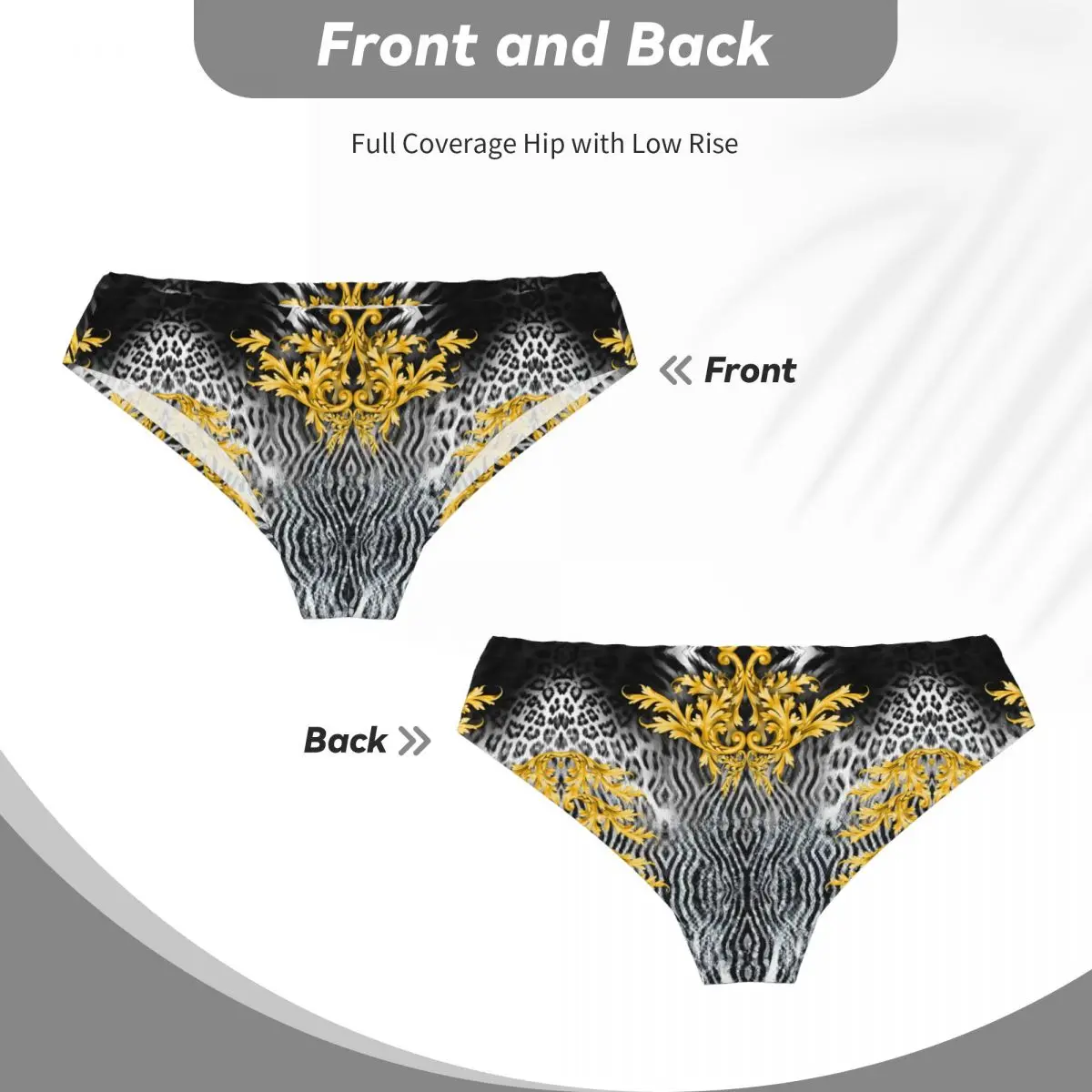 Culotte en Forme de Triangle Baroque localité pour Homme, Sous-vêtement Respirant avec Peau d'Animal Mixte