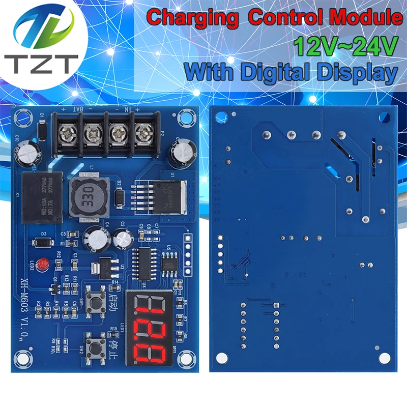 TZT XH-M603 Charging Control Module 12-24V Storage Lithium Battery Charger Control Switch Protection Board With LED Display NEW