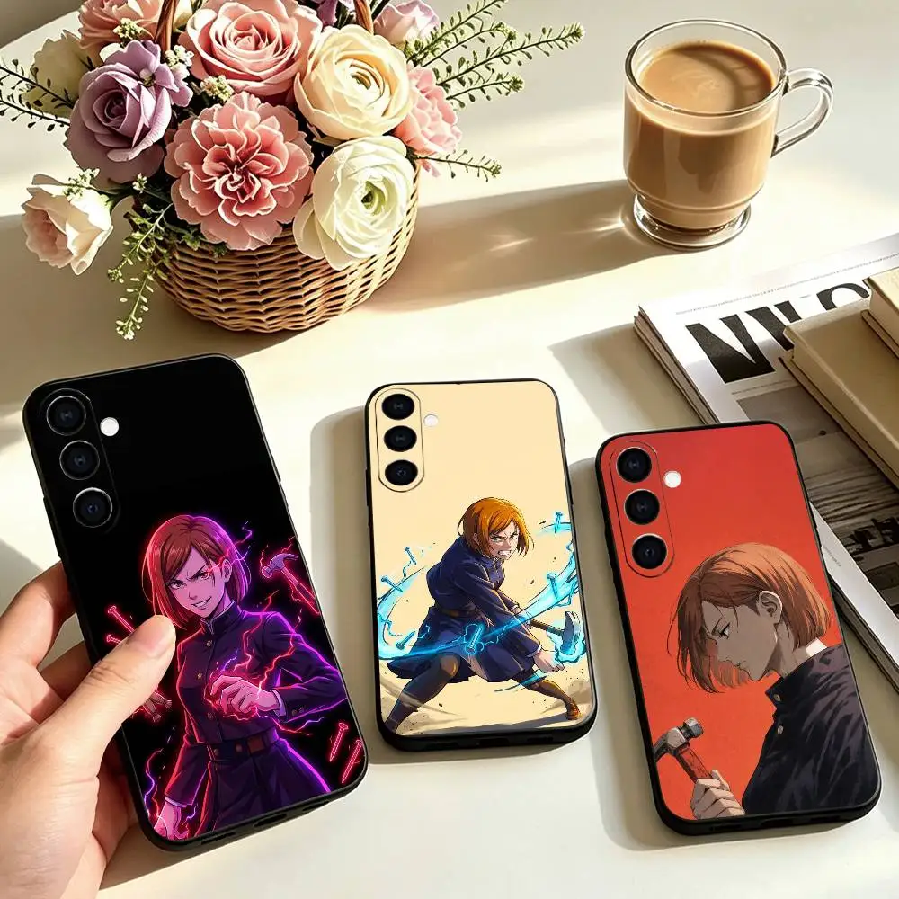 Jujutsu Kaisen Nobara Kugisaki  Phone Case For Samsung Galaxy A73,A72,A71,A70,A53,A52,A51,Soft Silicone Black Cover
