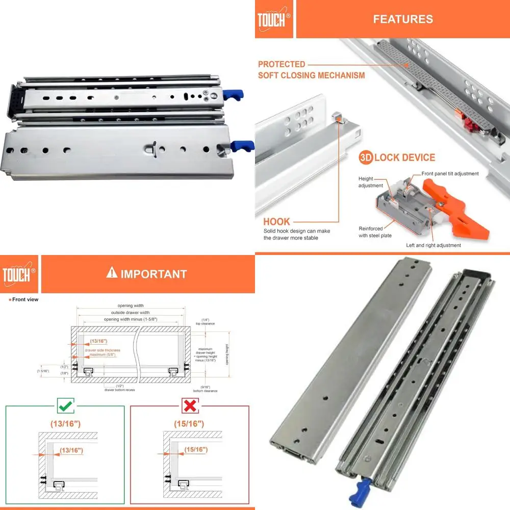

Full Extension 500 LB Capacity 16 Inch Drawer Slide for Heavy Duty Applications
