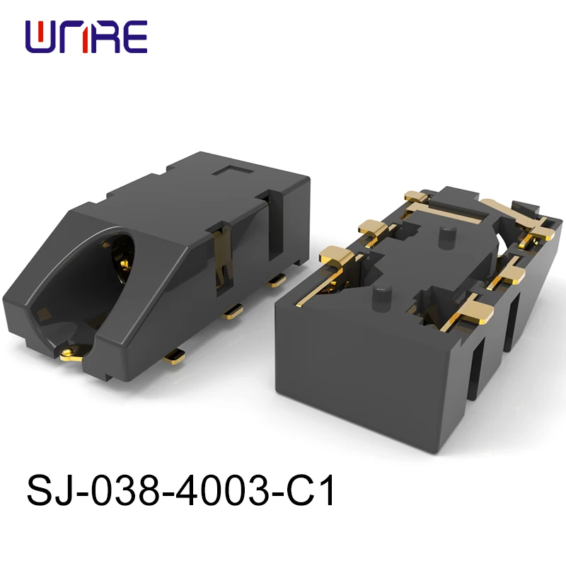 SJ-038-4003-C1 Audio Jack 12V 1A Gold-Flash Copper Alloy Contacts 5000Cycles UL94V-0 for Professional Audio Stage Equipment