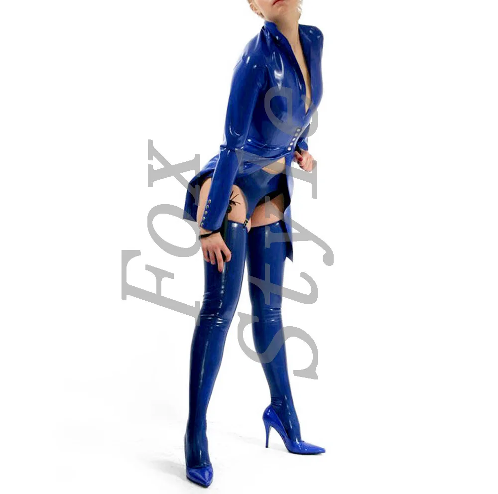 women's latex coat outwear