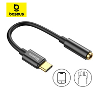 Baseus-Type C to 3.5mm Earphone Jack AUX USB C Cable, Headphones Adapter, Audio Cable for Xiaomi 13 Oneplus 12, Huawei P40