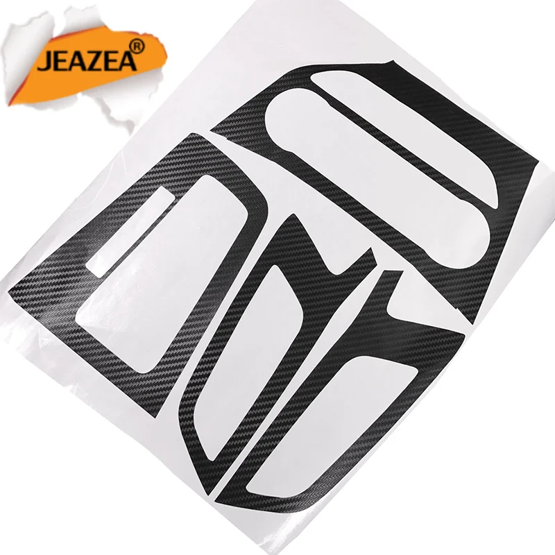 JEAZEA For Ford Focus 3 Tuning MK3 Automatic LHD Car Styling Interior Center Console Carbon Fiber Molding Sticker Decal