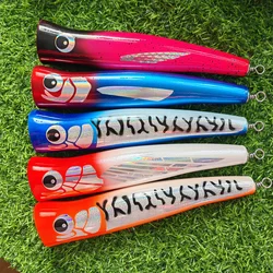 MUKUN Big Game Popper Fishing Lure 200mm 100g Topwater Popper Artificial Hard Bait  for Heavy Sea GT Tuna Fishing Lure