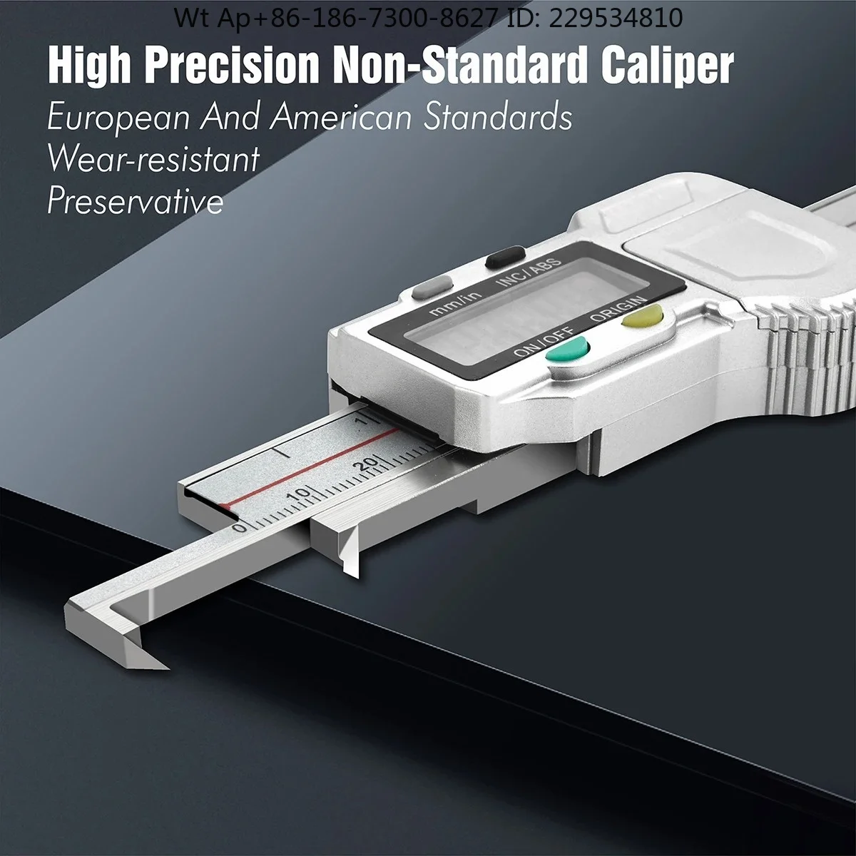 Inner groove width Digital caliper Inner slot distance Electronic groove ruler 150/200/300 Accuracy 0.01
