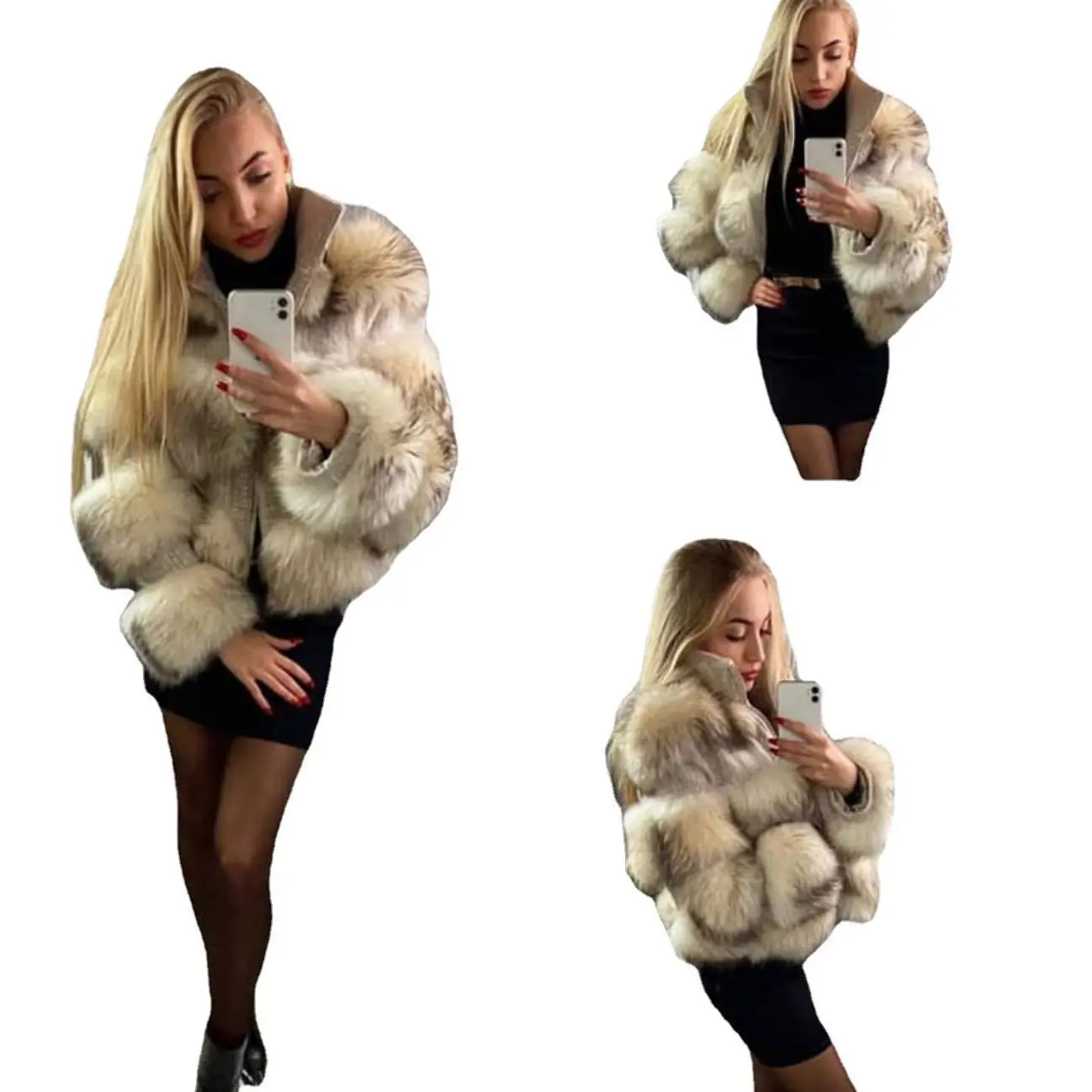 

Новая женская куртка 2025 года из меха норки, енота и шерсти, с воротником-стойкой, в европейском и американском стиле, повседневная, приталенная.