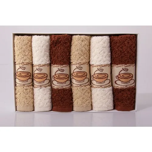 Eoptimall Vevien 6'lı Kitchen Towel 30 X50 cm Cream-Beige-Coffee