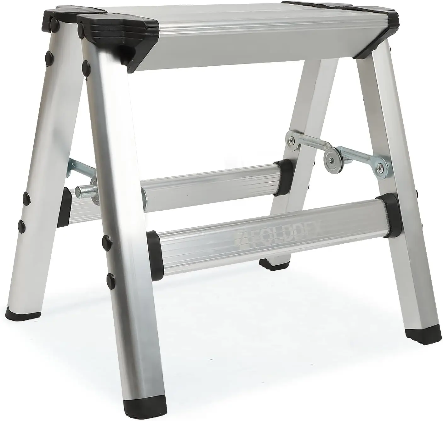 

Складная подставка-ступенька | Металлическая складная подставка-ступенька, 150 кг | Сверхлегкий алюминиевый табурет с противоскользящим покрытием и надежной фиксацией, компактный