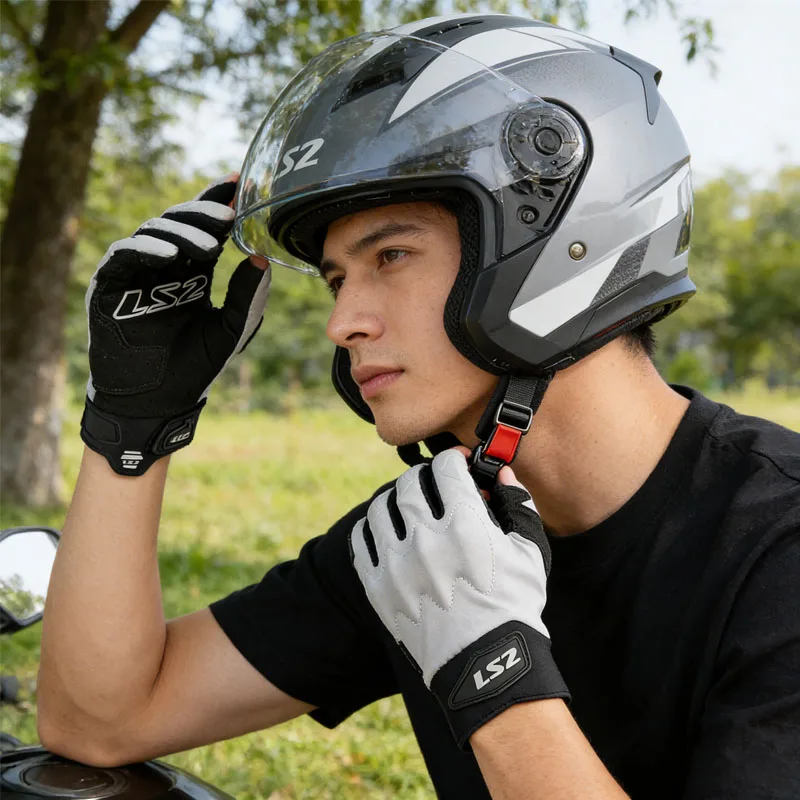 LS2 HIKER Summer Motorcycle Gloves MG031 - Breathable Gloves Wear-resistant Moto Protective Gear with Knuckle Protection