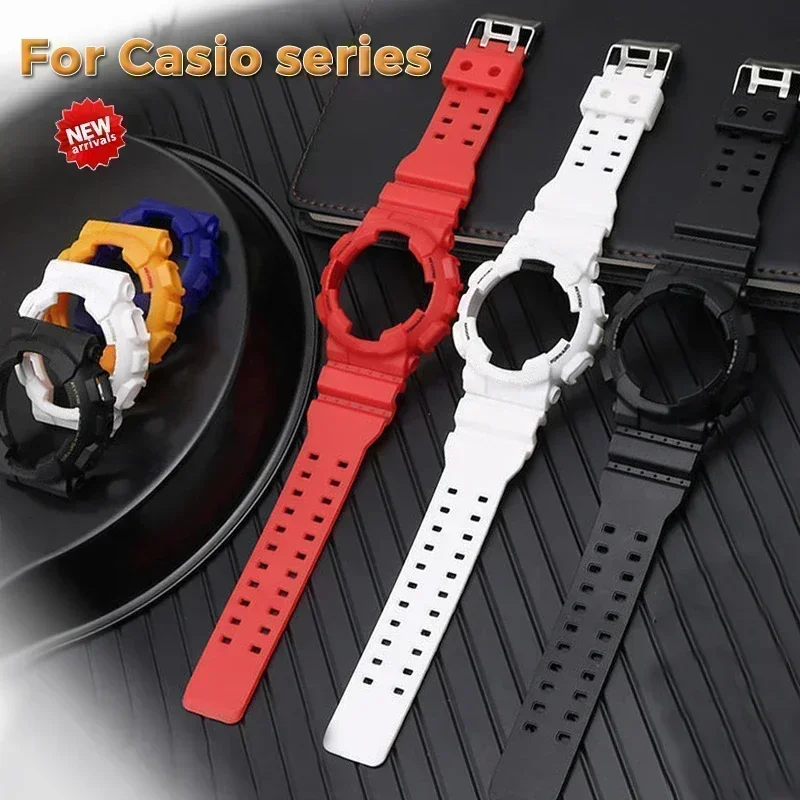 For Casioak GA-110 GA100 GD-120 Silicone Band High Quality Rubber Watchband with Watch Case Rubber Watch Strap Watch Serise