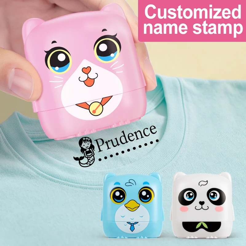 

Personalized Name Stamp - Custom Engraved Name Seal for Kids, Kindergarten Prep & Travel Gear, Non-Fading Ink, School Supplies
