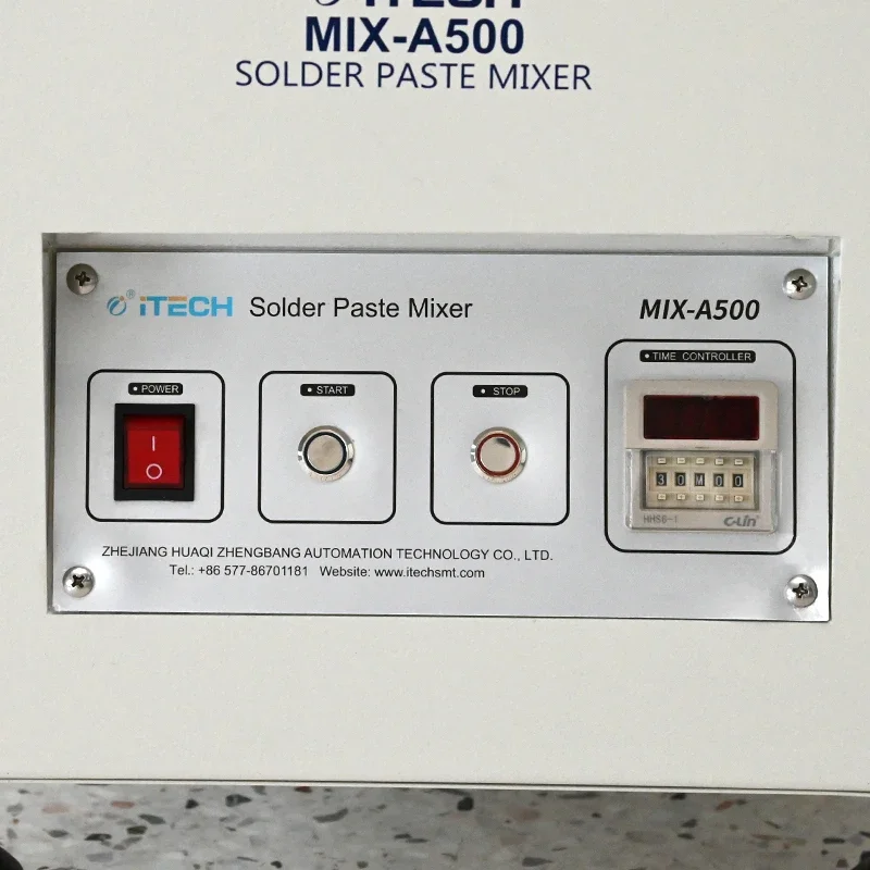 ITECH MIX-A500 SMT Production Mixing Equipment Automatic Solder Paste Mixer 0-1000g 2 Tanks High Speed Solder Paste Mixing