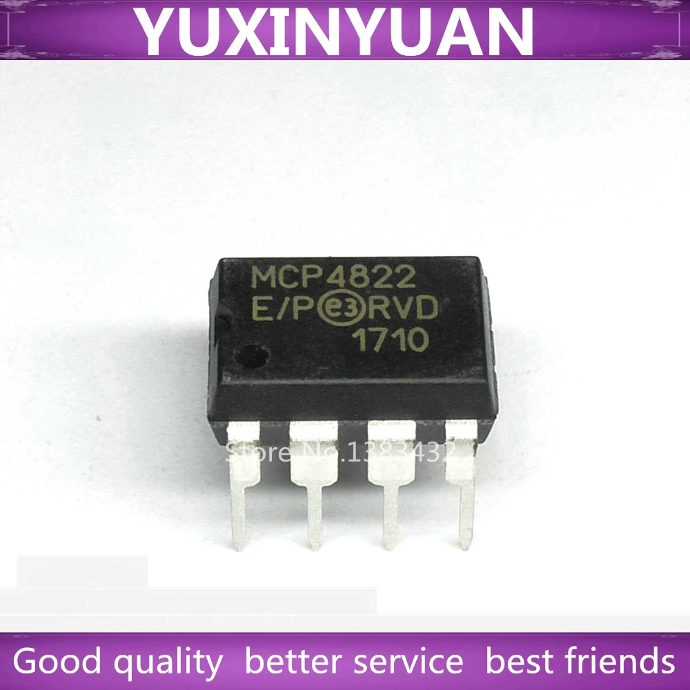 1PCS MCP4822E/P  MCP4822E MCP4822 DIP8 YUXINYUAN IC IN STOCK