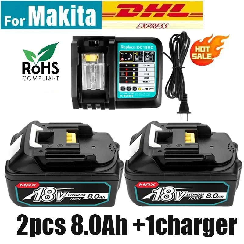 

Replacement battery for Makita 12Ah for Makita18V Battery BL1840 BL1850B BL1850 BL1860 BL1815 Replacement Lithium Battery