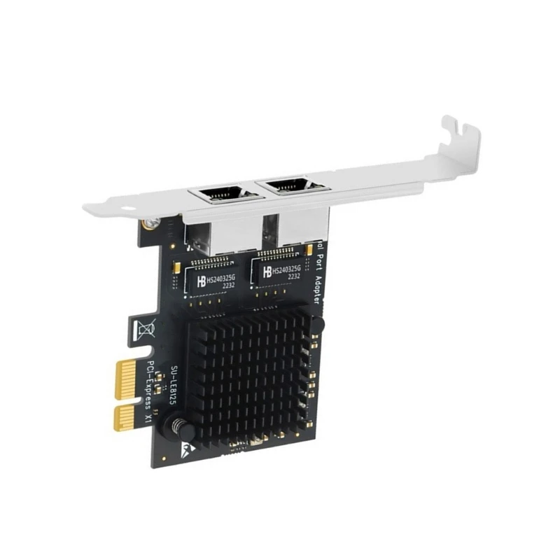 QXNF 2,5 Gbit/s Ethernet PCIE3.0X1 Karte PCIExpress PCIE3.0 Netzwerkkarte 2500 Mbit/s Doppelter RJ45-Port-Adapter