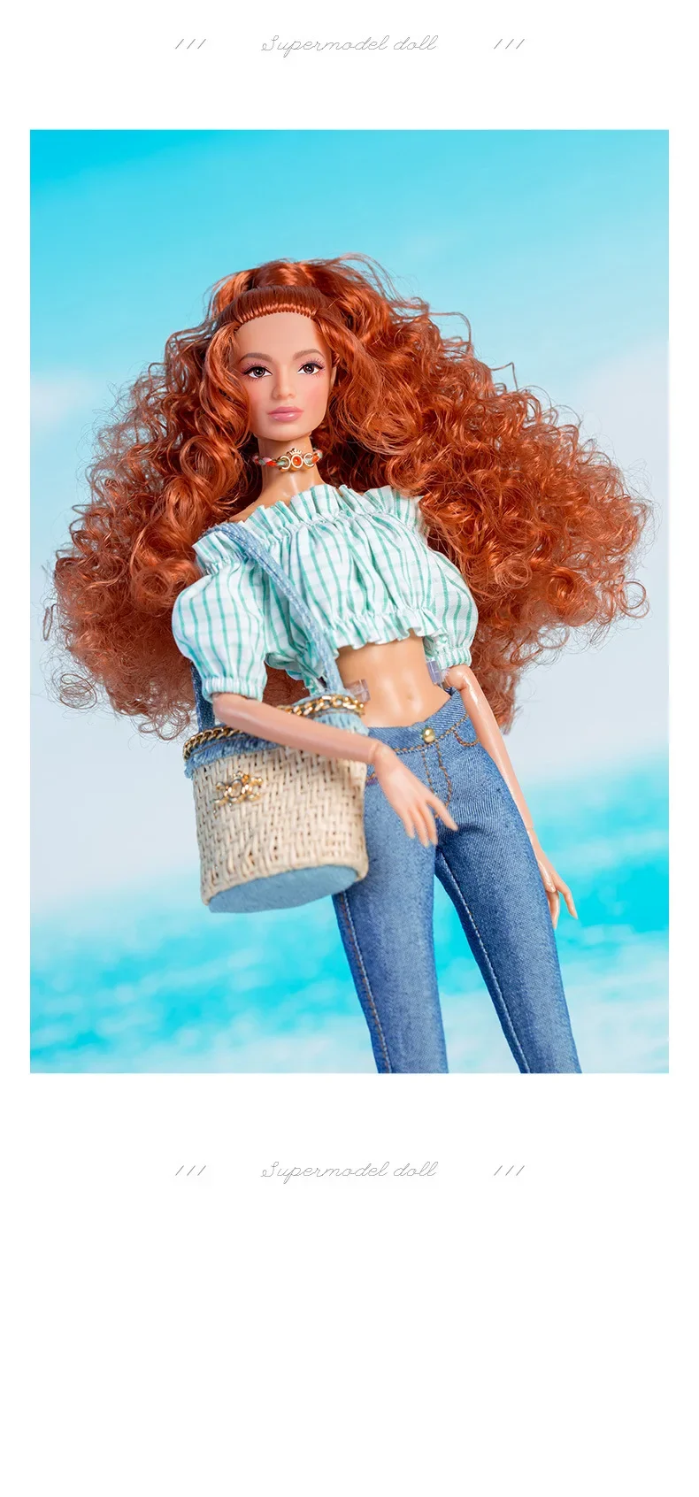 Designed styles Toy Doll accessories dresses Top Skirt Jeans for BarBi Xianxian FR 1/6 scale dolls